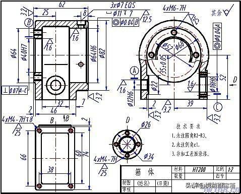 catia孔深度符號(hào)標(biāo)注 機(jī)械零件視圖尺寸標(biāo)注的基本原則
